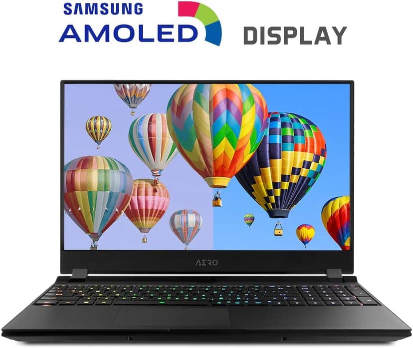 GIGABYTE AERO 15 OLED XA-7US5130SP 15" Thin Bezel Samsung UHD Amoled, i7-9750H, NVIDIA GeForce RTX 2070, Samsung 16GB RAM, 512GB Intel 760P SSD, W10 Pro, RGB KB, 94W Ultra Slim Laptop