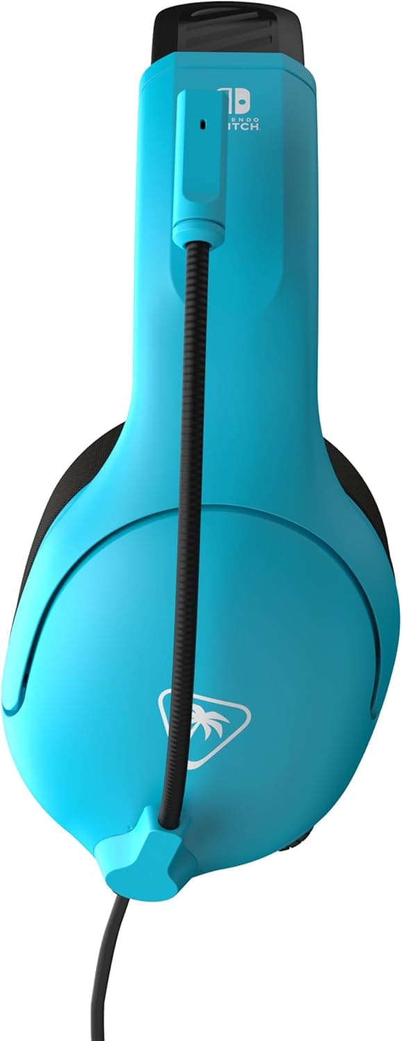 Turtle Beach Airlite Fit Wired Gaming Headset: Officially Licensed for Nintendo Switch, Nintendo Switch Lite & OLED Model - Flip-to-Mute Mic, Over-Ear Comfort Cushions, 40mm Speakers - Neon Blue & Red