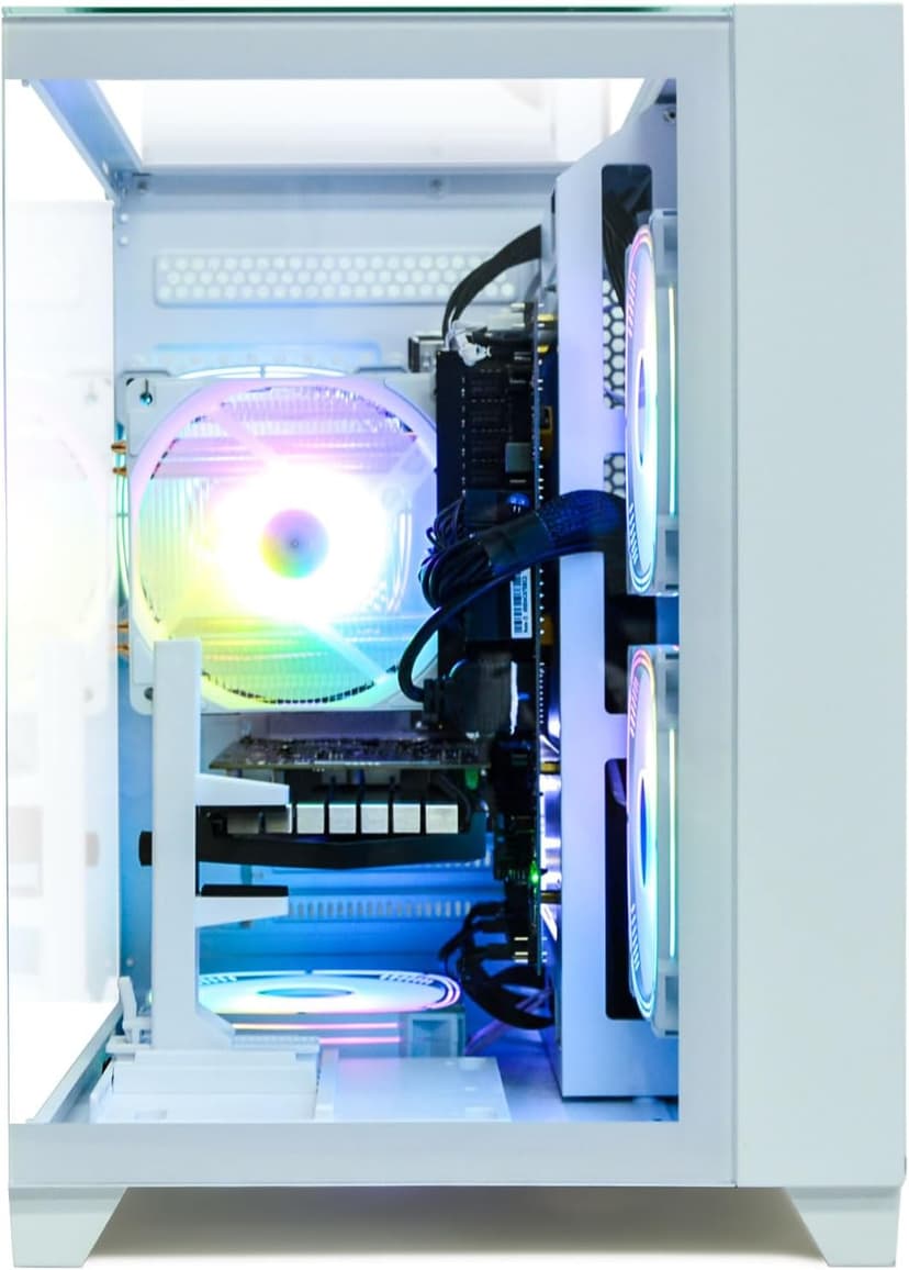 LXZ Gaming PC Desktop, I5-12400F, 2.5GHz, GeForce RTX 3050 6GB, 16GB DDR4 RAM, 1TB NVME SSD, for Gaming and Work, White