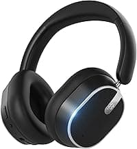 Hybrid Active Noise Cancelling Headphones, Wireless Over Ear Bluetooth Headphones, Foldable Wireless Headset, 60H Playtime, Hi-Res Audio, Deep Bass, Memory Foam Ear Cups, Perfect for Travel & Office