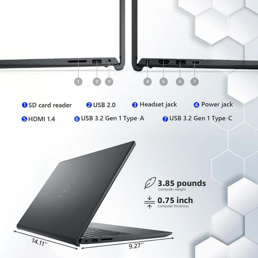 Dell Inspiron 15.6" FHD Touchscreen Laptop Computer for Home Business Student, 13th Gen Intel 10-Core i5-1334U (Beat i7-1250U), 32GB DDR4 RAM, 1TB PCIe SSD, WiFi 6, HDMI, Windows 11 Pro S, USB C Hub
