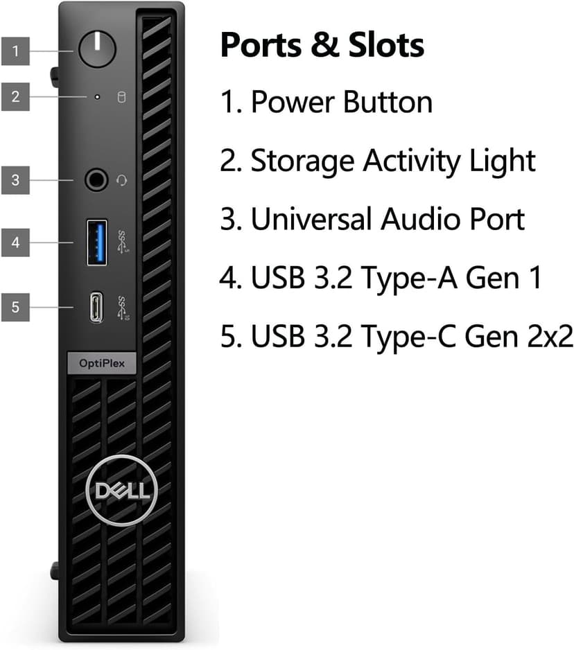Dell OptiPlex 7020 MFF Micro Form Factor Mini Business Desktop Computer, 14th Gen Intel 14-Core i5-14500T (Beat i7-13700T), 16GB DDR5 RAM, 512GB PCIe SSD, WiFi 6E, 2 DisplayPorts + HDMI, Win 11 Pro