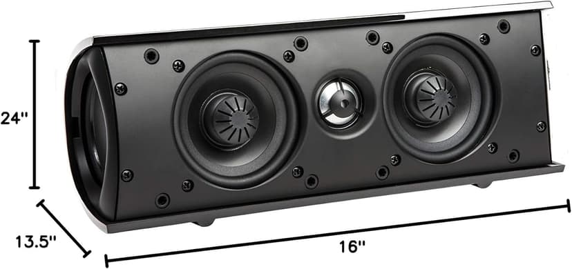 Definitive Technology ProCinema 6D - Compact 5.1 Channel Home Theater Speaker System | 250-Watt Powered Subwoofer Center Channel + 4 Speakers | Sleek Modern Looks Match Any Décor Black