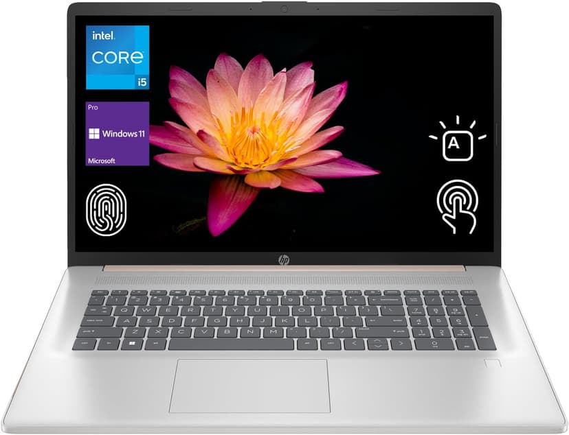 HP 2025 17t Business Professional Rose Gold Laptop, 17.3" HD+ Touchscreen, Intel Core i5-1335U, 32GB RAM, 1TB SSD, Webcam, FP Reader, Backlit KB, HDMI, Wi-Fi 6, Windows 11 Pro