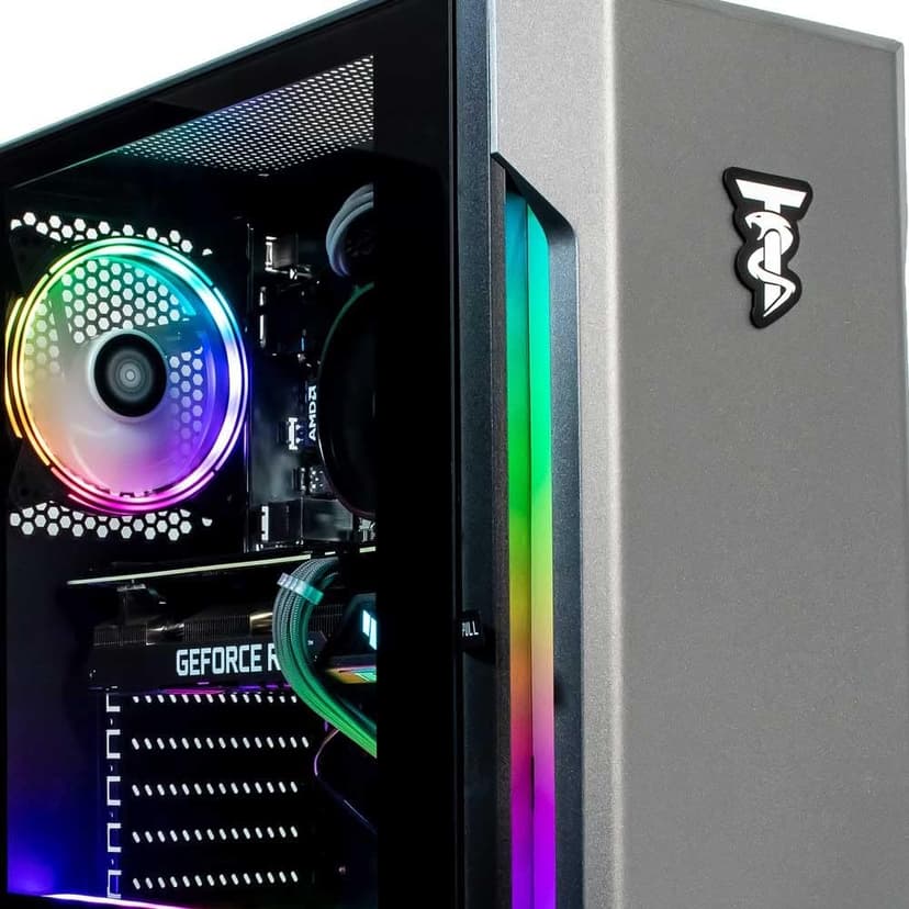 ViprTech Rebel 4.0 Gaming PC - AMD Ryzen 7 (4.1Ghz Turbo), RTX 4060 8GB, 32GB DDR4 3200, 1TB NVMe SSD, VR-Ready, Streaming, WiFi BT, RGB, Win 11 Pro, Prebuilt Desktop Computer Black