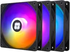 Thermalright TL-C12C-S X3 CPU Fan 120mm ARGB Case Cooler Fan, 4pin PWM Silent Computer with S-FDB Bearing Included, up to 1550RPM Cooling Fan（3 Quantities）