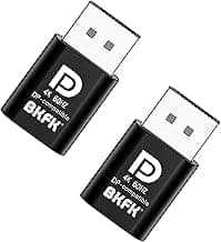 4K DisplayPort Headless Dummy Plug - Supports 1080p-240Hz EDID Emulator Dongle 60Hz for Crypto Mining, Remote Servers, and Virtual Desktops(DP-4K-2P)