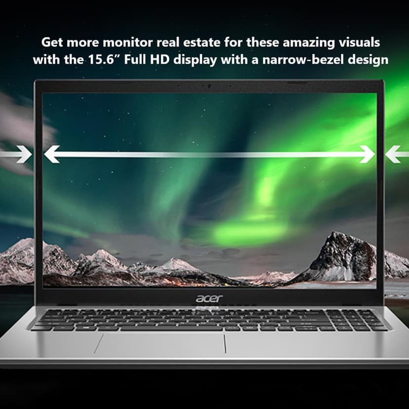 Acer Aspire 1 A115-32-C96U Slim Laptop | 15.6" FHD Display | Intel Celeron N4500 Processor | 4GB DDR4 | 128GB eMMC | WiFi 5 | Microsoft 365 Personal 1-Year Subscription | Windows 11 in S Mode, Silver