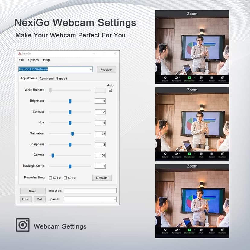 NexiGo N930AF Webcam with Microphone for Desktop, Autofocus, Webcam for Laptop, Computer Camera, 1080p HD USB Web Camera, Compatible with Zoom/Switch 2/Teams/Webex