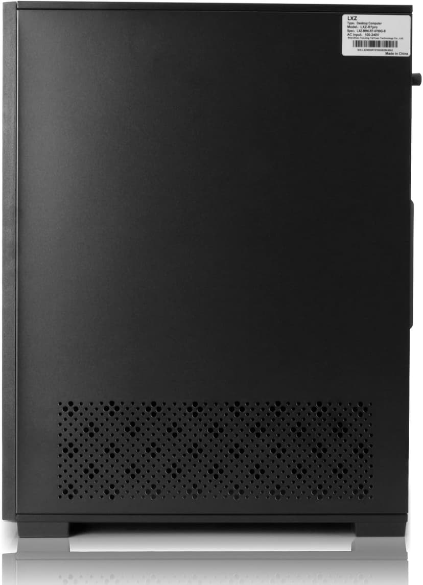 LXZ Desktop PC AMD Ryzen 7-5700G 8 core 3.9GHz, 16G DDR4 RAM, 512GB NVME SSD, Tower Computer with 400W Power Supply for Home and Office (Black)