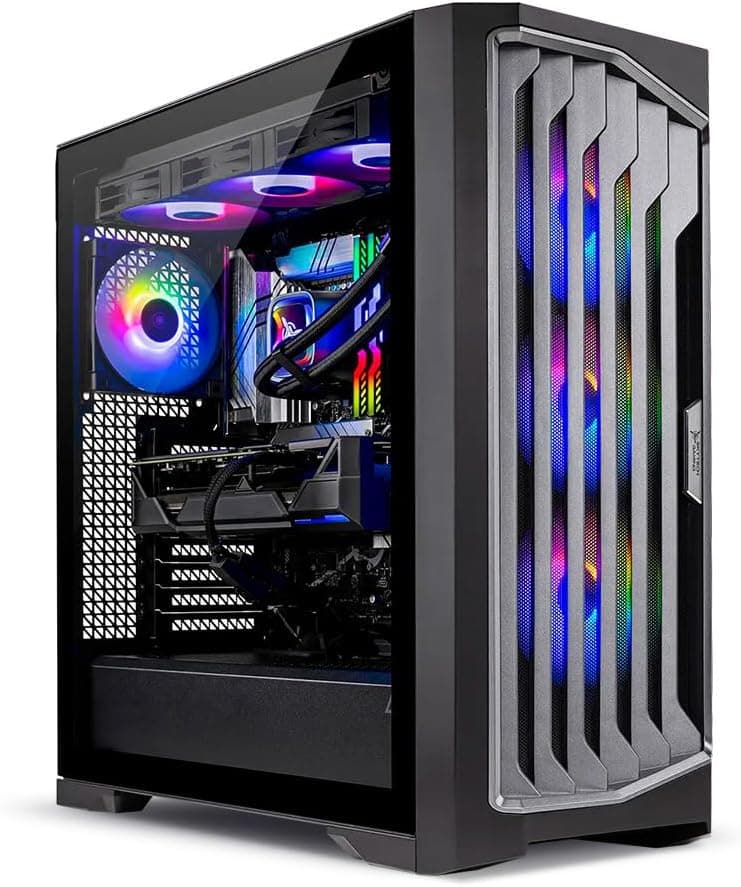 Skytech Gaming Legacy 4 Desktop PC, Ryzen 7 9800X3D 4.7 GHz (5.2 GHz), AMD RX 7900XTX 24GB, X670 Board, 2TB Gen4 NVMe SSD, 32GB DDR5 RAM 6000 RGB, 1000W Gold ATX 3 PSU, 360mm ARGB AIO, Wi-Fi, Win 11
