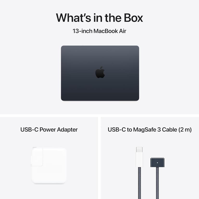 Apple 2025 MacBook Air 13-inch Laptop with M4 chip, 24GB Unified Memory, 1TB SSD Storage - Midnight