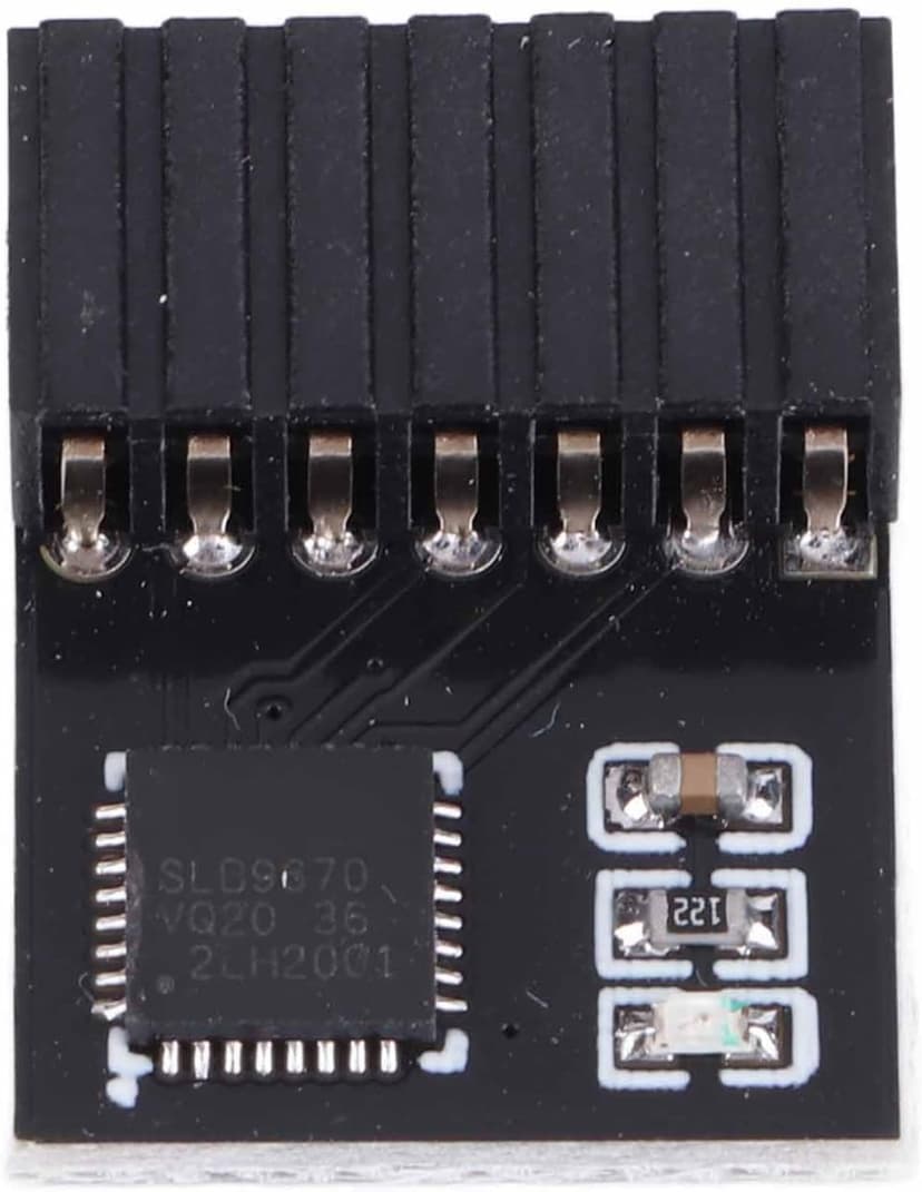 TPM 2.0 Module, Black PCB 14Pin SPI TPM 2.0 Encryption Security Module Remote Card Replacement TPM Chip Computer Components Fit for Motherboard Fit for Win11 System
