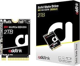 Addlink New S91 2TB 2230 NVMe High Performance PCIe Gen4x4 2230 3D NAND SSD - Read Speed up to 5000 MB/s Compatible with Steam Deck, ROG Ally, Laptop, Internal Solid State Drive - (ad2TBS91M2P)