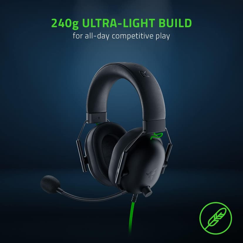 Razer BlackShark V2 X Wired Gaming Headset with 7.1 Surround Sound, 50mm Drivers, Noise Cancelling Mic