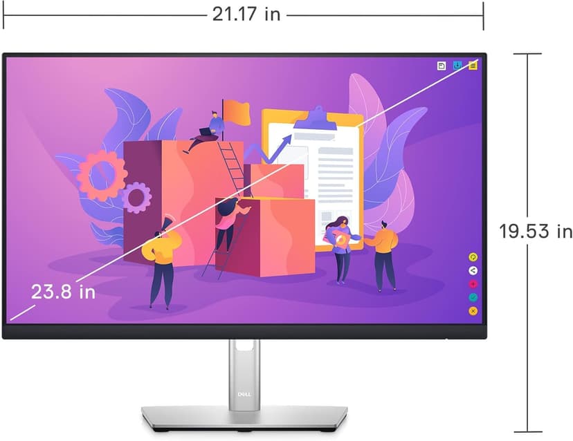 Dell 24 Monitor - P2422H - Full HD 1080p, IPS Technology, ComfortView Plus Technology