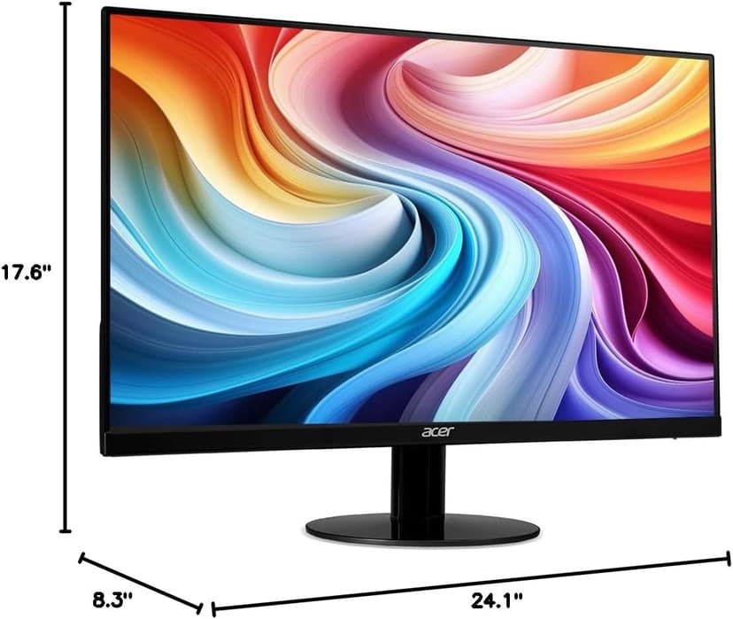 acer SB270 G0bi 27" IPS Full HD (1920 x 1080) Ultra-Thin Zero-Frame Gaming Office Monitor | Adaptive-Sync Support (FreeSync Compatible) | Up to 120Hz Refresh | 1ms (VRB) | Tilt | HDMI & VGA Ports