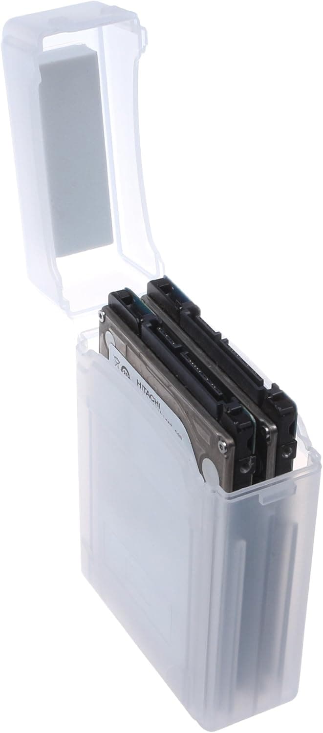 2.5 Inches SSD Hard Disk Drive Protection Storage Box Case For Solid State Disk, Pack of 3 Assorted Colors(Grey/White/Green)