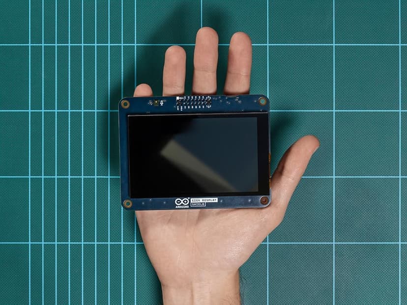 GIGA Display Shield [ASX00039] - 3.97” Touch Screen Solution for Arduino GIGA R1 WiFi with IMU, Digital Microphone, and Arducam Connector for Enhanced Project Functionality