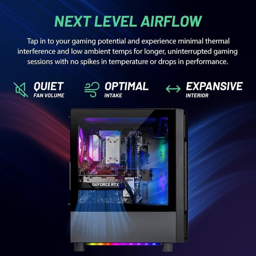 Skytech Shadow Gaming PC Desktop, Intel i5 13400F 2.5 GHz (4.6GHz Turbo Boost), NVIDIA RTX 4060 8GB GDDR6, 1TB SSD, 32GB DDR5 RAM 5200 RGB, 650W Gold PSU, Wi-Fi, Win 11 Home, AR Feature on Mobile