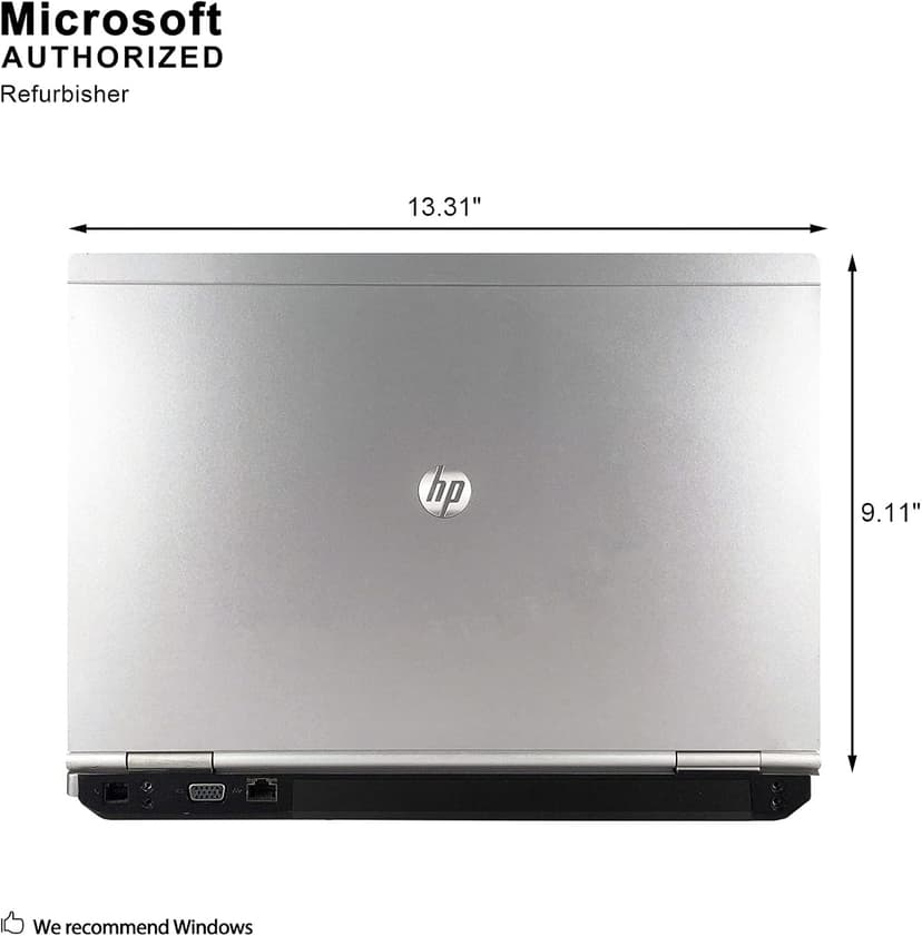 HP EliteBook 8460P 14-inch Notebook PC - Intel Core i5-2520M 2.5GHz 8GB 250GB Windows 10 Professional (Renewed)