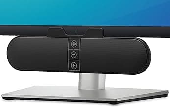 Computer Speakers for Desktop PC Monitor, USB Plug-in, Wired, Computer Soundbar for PC, Laptop Speakers with Adaptive-Channel-Switching, Loud Sound, Deep Bass, USB C Adapter, Easy to Clip on Monitor