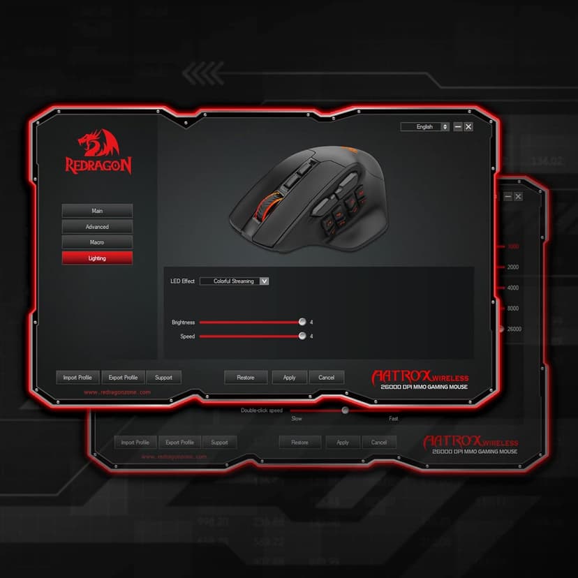Redragon M811 PRO Wireless MMO Gaming Mouse, 15 Programmable Buttons RGB Gamer Mouse w/Ergonomic Natural Grip Build, 10 Side Macro Keys, Software Supports DIY Keybinds & Backlit