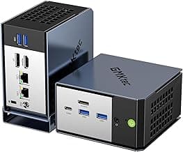 GMKtec EVO-X1 AI Mini PC AMD Ryzen AI 9 HX-370 Series (up to 5.1GHz) Mini Gaming Computers, 32GB LPDDR5X 2TB PCIe 4.0 SSD, Triple Screen 8K Display, WiFi 6 & USB4/Oculink Interface