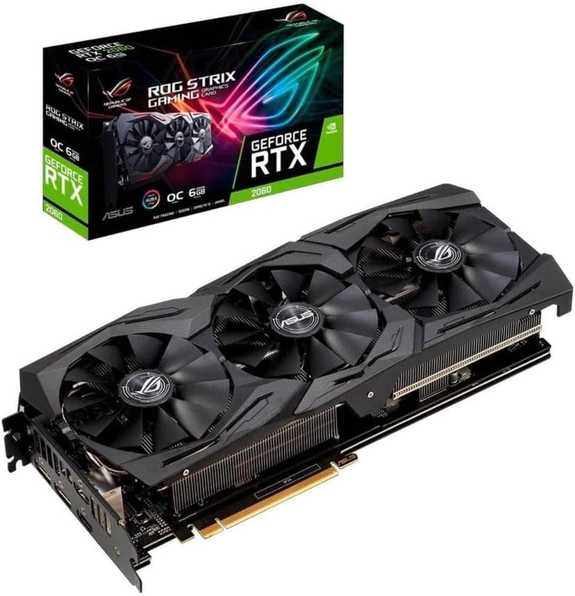 ASUS ROG STRIX GeForce RTX 2060 Overclocked 6G GDDR6 HDMI DP 1.4 Gaming Graphics Card (ROG-STRIX-RTX-2060-O6G)