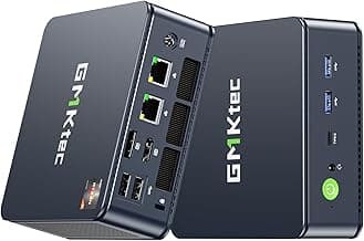 GMKtec M5 Plus Gaming Mini PC Ryzen 7 5825U (Upgraded 7430U/ 5700U), 32GB RAM 1TB SSD Dual NIC LAN 2.5GbE Desktop Computers Office Home, Triple 4K Display, WiFi 6E, USB3.2, USB-C, BT 5.2, DP, HDMI 2.0