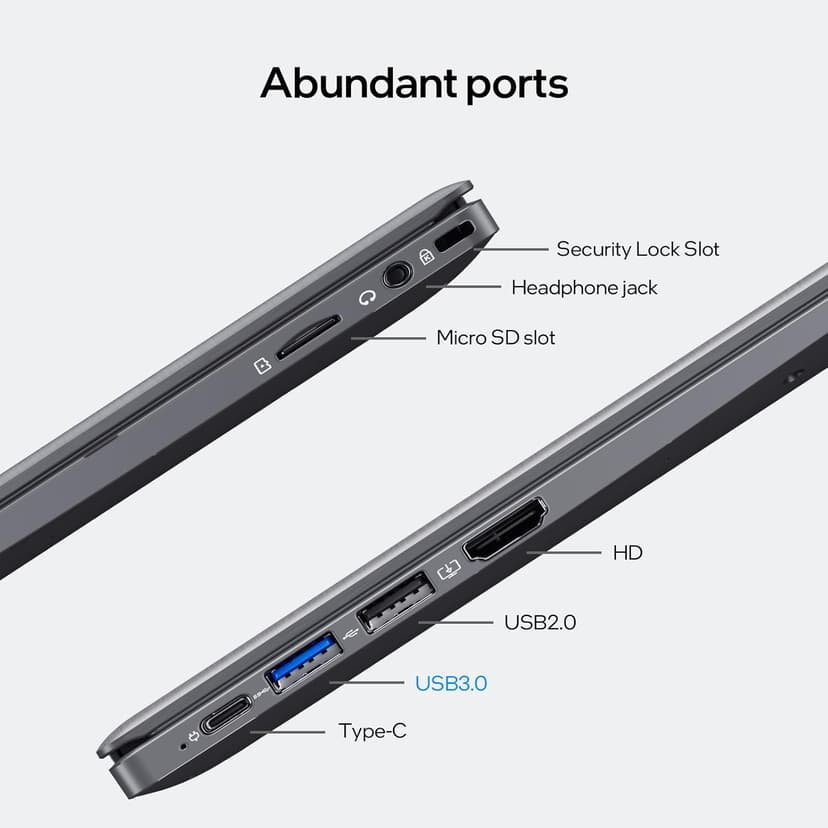 15.6-inch Windows 11 Laptop, 16GB RAM, 512GB SSD, FHD IPS Display Laptop Computer, Intel N5095 Quad Core, 2.4/5G WiFi, BT4.2 Backlit and Fingerprint, Lightweight and Portable
