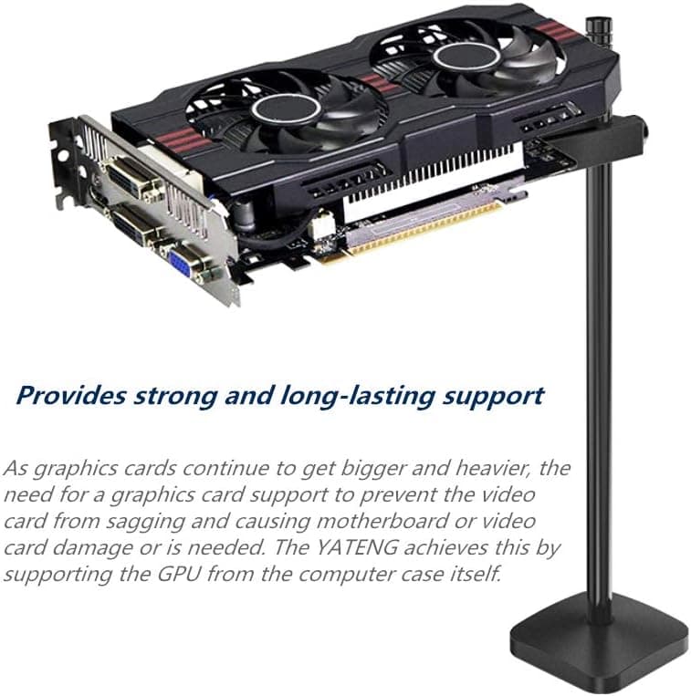 MHQJRH Graphics Card GPU Brace Support, Video Card Sag Holder Bracket, Anodized Aerospace Aluminum (Black)