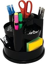 Desktop Organizer, 10 Compartments, Black