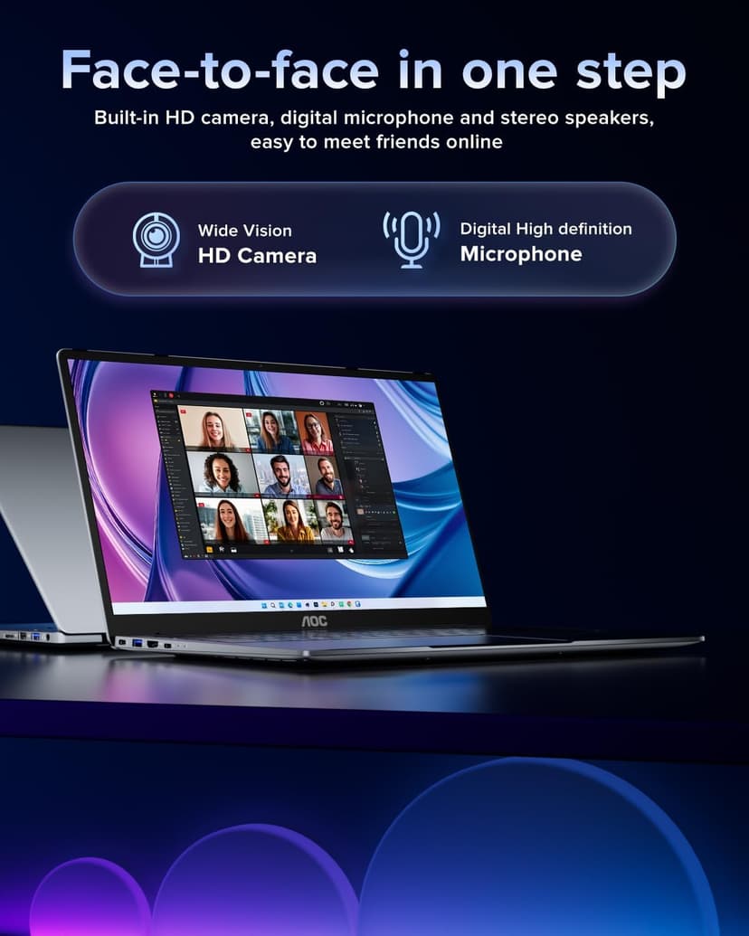Laptop Computer 16GB RAM 512GB SSD Work Laptops 15.6 Inch FHD Screen Premium Laptop (Up to 3.6GHz) Windows 11 Laptop Computer, Light&Thin, Metal Shell, Webcam, Type-C, USB3.2