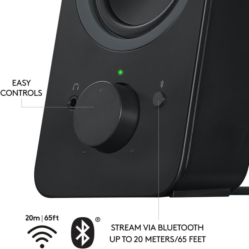 Logitech Z207 2.0 Stereo Computer Speakers with Bluetooth