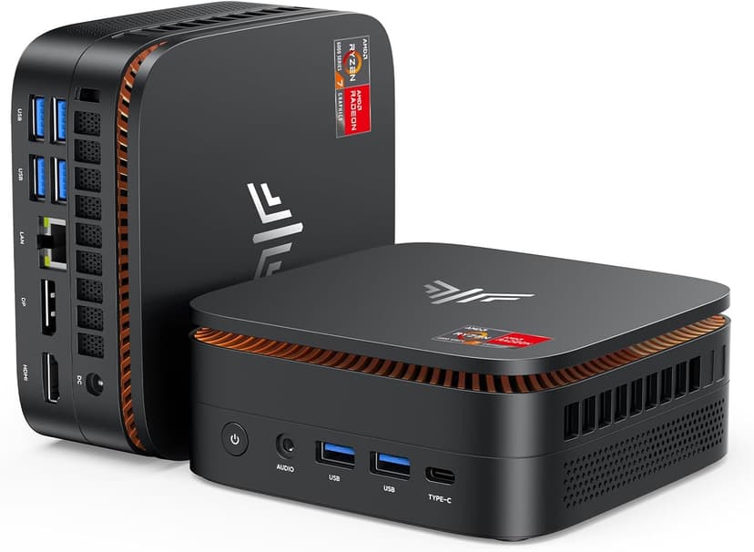 KAMRUI H1 Mini Gaming PC, AMD Ryzen 7 6800H, 16GB DDR5 4800MHz 512GB M.2 NVMe PCIe3.0x4 SSD Mini PC(8C/16T, up to 4.7GHz), 16MB L3 Smart Cache, Triple 4K Display/WiFi6/BT5.2/Mini Desktop Computers