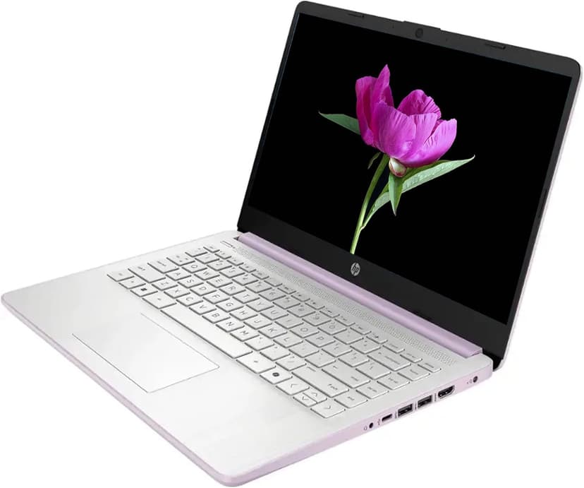 HP AI-Powered 14" HD Laptop with Microsoft Office and 1TB Cloud Storage Included for 1-Year| 16GB RAM|128GB SSD & 128GB Portable SSD| Intel 4-Core CPU| Webcam|Ultra Light| Windows 11| RK Bundle|Purple