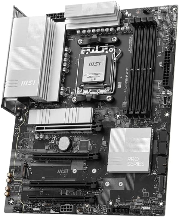 Micro Center AMD Ryzen 7 9700X CPU Processor with MSI PRO B850-P WiFi Motherboard (ATX, AM5, DDR5, PCIe 5.0, M.2 Gen5, Wi-Fi 7, 5G LAN)