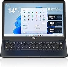 Itel 14 inch Laptop Computer, Intel Celeron N4000, 8GB RAM & 256GB SSD, Intel UHD Graphics 600, Windows, 14-inch Micro-Edge HD Display, Ultra Slim, Long Battery Life, 2.4G/5G WiFi, BT 5.0, HDMI