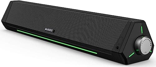 BLUEDEE Computer Speakers, Bluetooth Soundbar, HiFi Stereo, 3.5mm Aux-in Connection, USB Powered Speakers for Desktop Monitor, PC, Laptop, Tablets