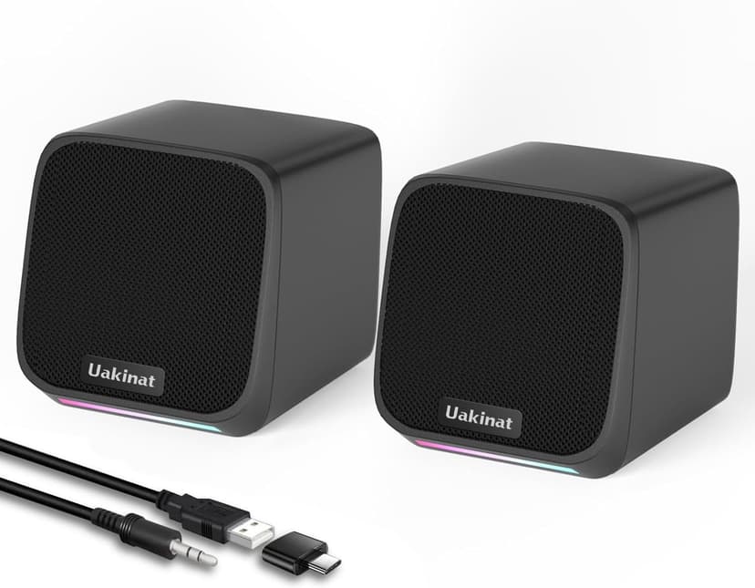 Computer Speakers,Computer Speakers for Desktop PC,Desktop Speakers,Small Computer Speakers USB Powered 3.5mm Aux Speaker for PC,Laptop,Tablet,Phone
