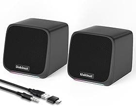 Computer Speakers,Computer Speakers for Desktop PC,Desktop Speakers,Small Computer Speakers USB Powered 3.5mm Aux Speaker for PC,Laptop,Tablet,Phone