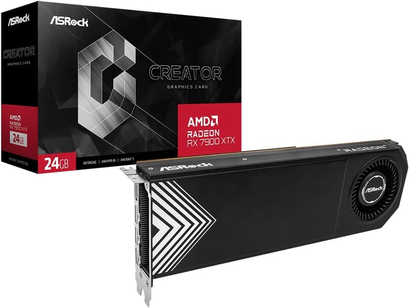 ASRock Creator AMD Radeon RX 7900 XTX 24GB GDDR6 Graphics Card - Blower Fan, Vapor-Chamber, Multi-GPU Support, DP 2.1, 2500 MHz Boost