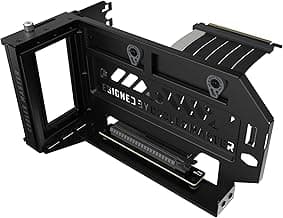 Cooler Master MasterAccessory Vertical GPU Card Holder Kit V3 Black, Premium Riser Cable PCI-E 4.0 x16-165mm, PCIe 3.0 Compatible, Adjustable Length for E-ATX|ATX|Micro ATX Case (MCA-U000R-KFVK03)