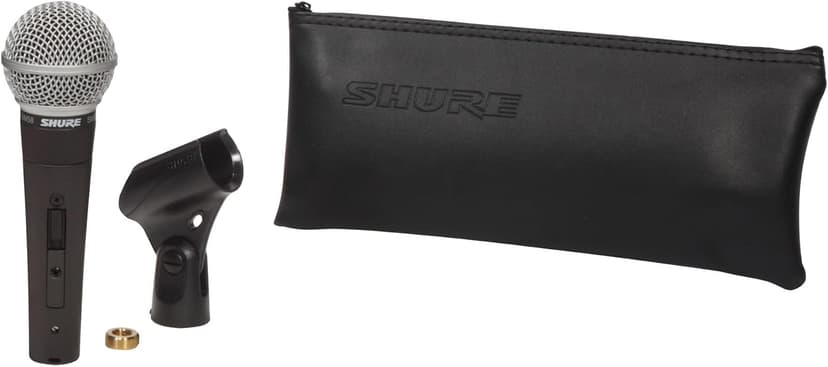 Shure SM58 Pro XLR Dynamic Microphone with On/Off Switch - Professional Studio & Live Performance Cardioid Mic for Vocals, Podcasting, and Recording (SM58S)