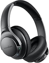 Soundcore Anker Life Q20 Hybrid Active Noise Cancelling Headphones, Wireless Over Ear Bluetooth Headphones, 70H Playtime, Hi-Res Audio, Deep Bass, Memory Foam Ear Cups, Travel, Office, USB-C Charging