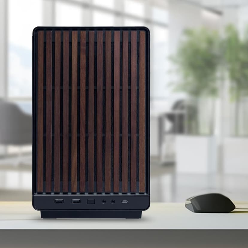 Lian Li A3-mATX-WD-26.3L Micro Form Factor Chassis-No Fans Included-Supports 360mm AIO-Modularity Design-for M-ATX, ITX Motherboard-DAN Cases Collaboration-Wood Front Panel-Black (A3X-WD)