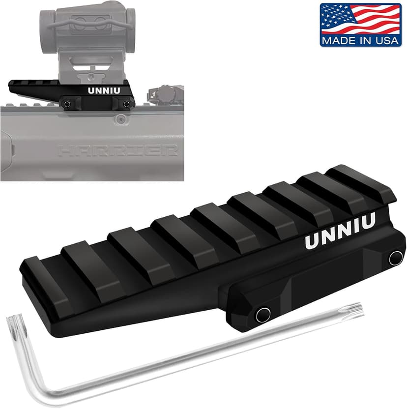 Optic Riser Mount Picatinny Rail – 0.67" Fast Riser for Red Dot Sight & Optics, Tactical Scope Mount