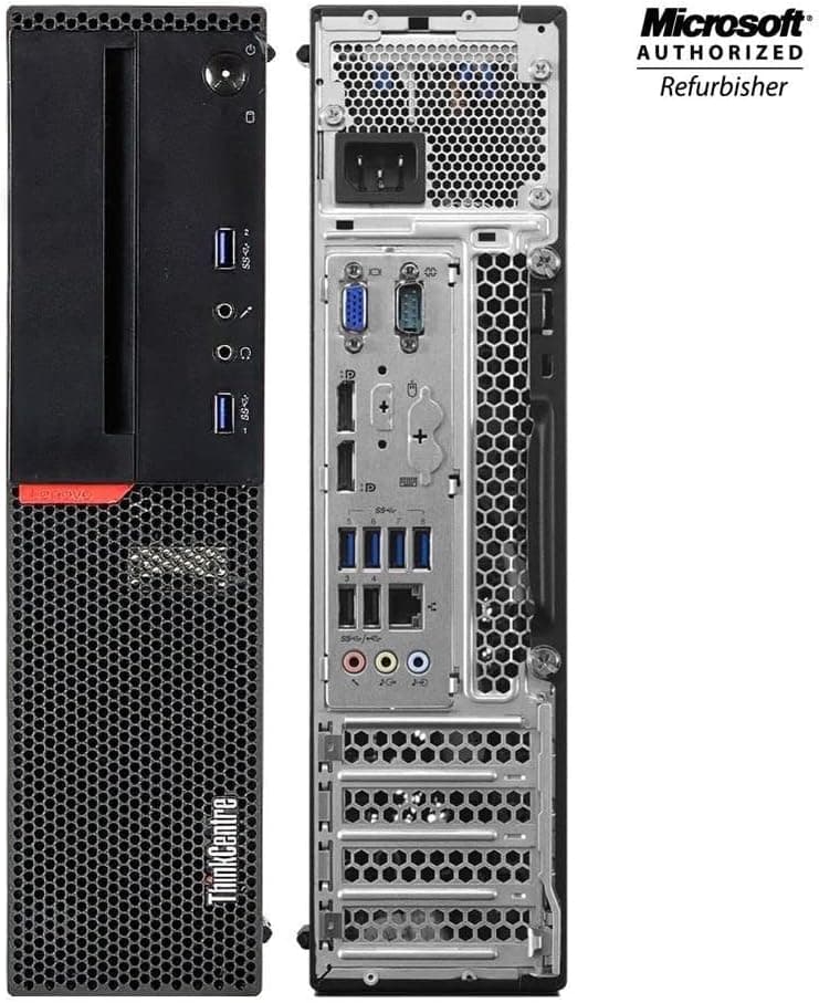 Lenovo Desktop Computer with Dual Monitors, Intel Core i5 6500 3.2GHz, 16GB RAM, 256GB SSD, 2TB HDD, AC7260 WiFi Bluetooth,DVD-RW,Wireless Keyboard Mouse,Windows 10 Pro (Renewed)