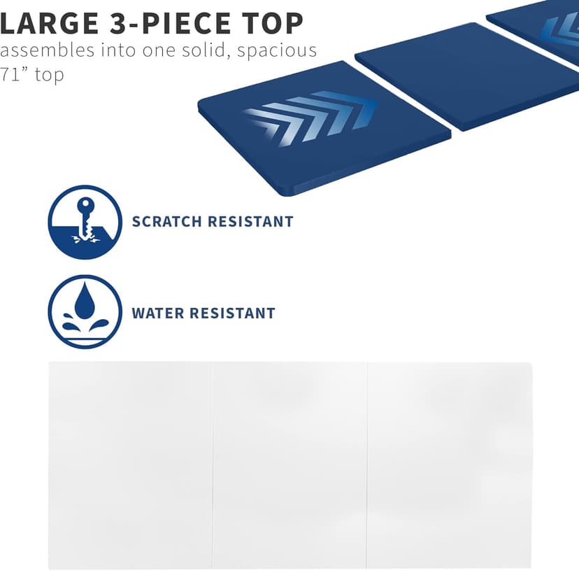 VIVO Universal 71 x 30 inch Table Top for Standard and Sit to Stand Height Adjustable Home and Office Desk Frames, White Desktop, DESK-TOP72-30W